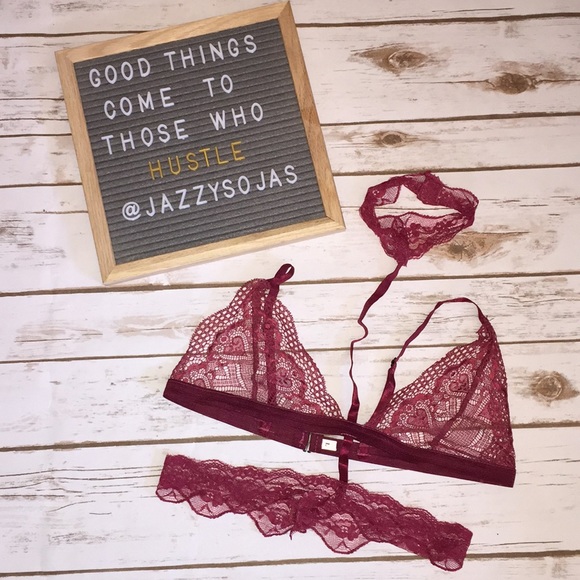 NWOT Lace Choker Sheer Bralette - Picture 2 of 3